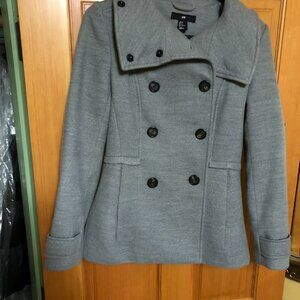 H&M Peacoat style, Gray Coat, Size 4